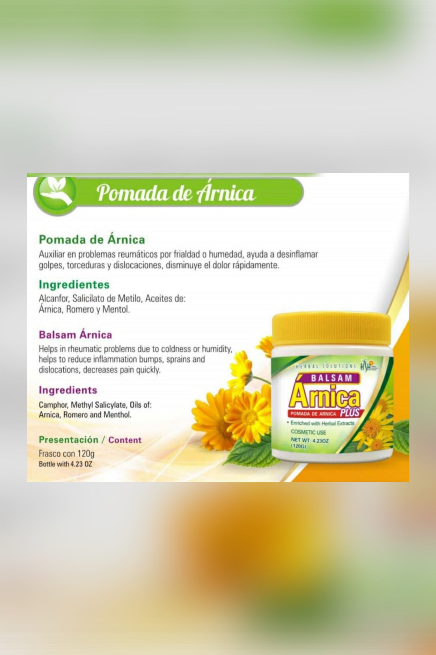 NV Arnica plus balsam