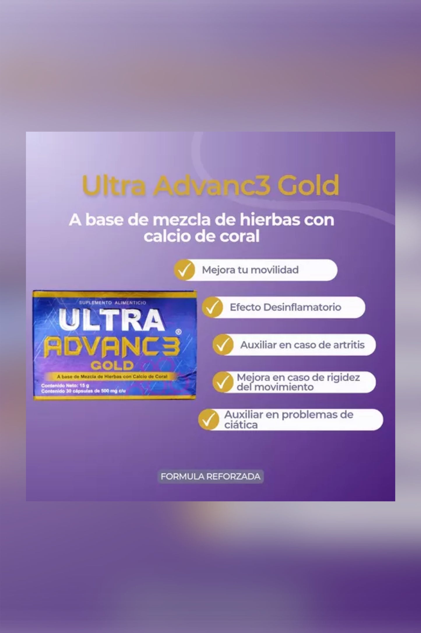 ULTRA ADVANC3 GOLD con Calcio de Coral Reforzada