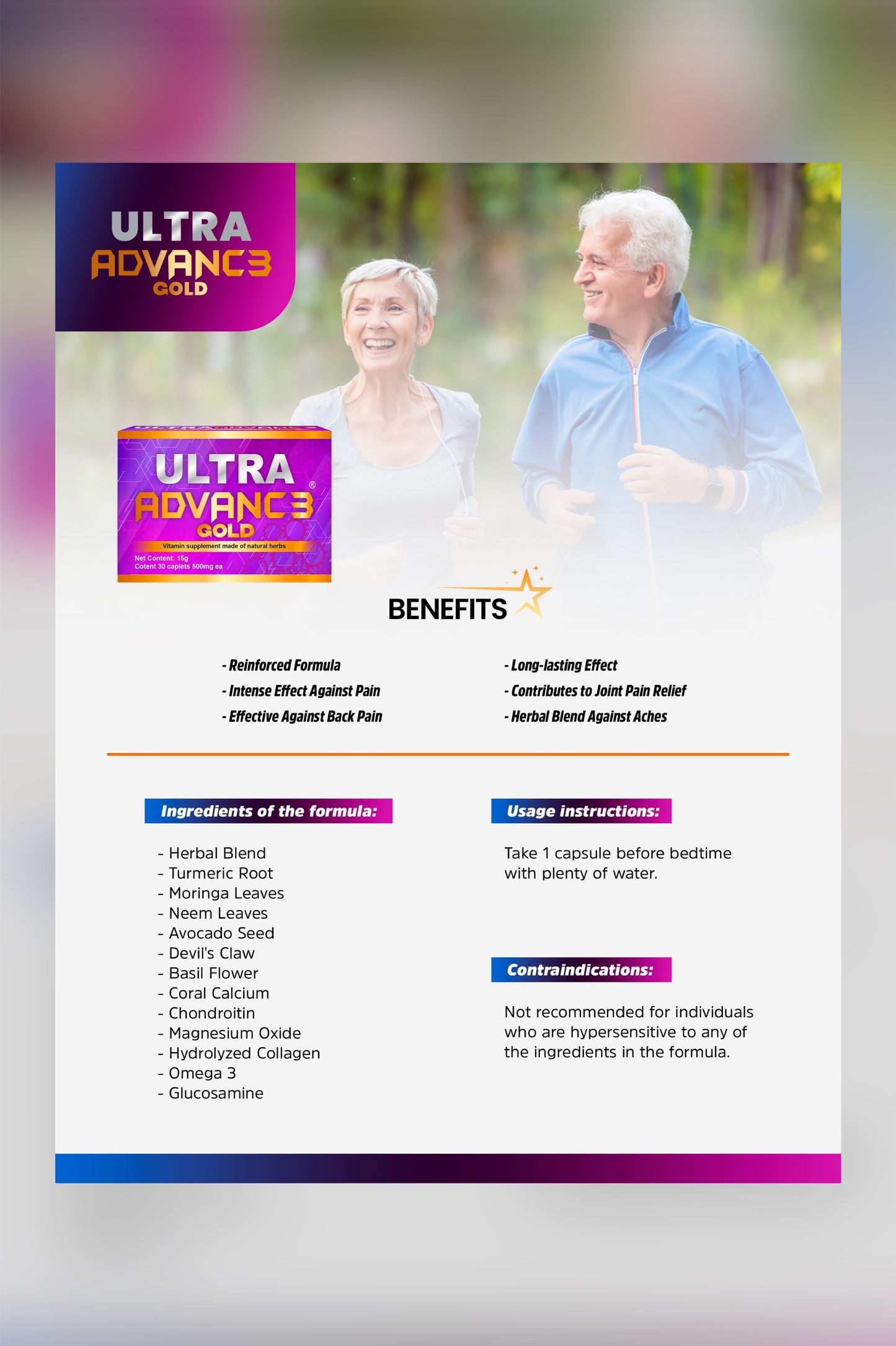 ULTRA ADVANC3 GOLD con Calcio de Coral Reforzada