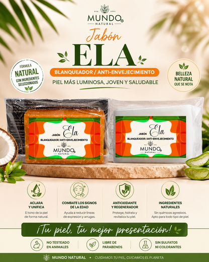 Jabón facial ELA Blanqueador/Antienvejecimiento - Facial soap WHITENING / ANTI AGING SOAP