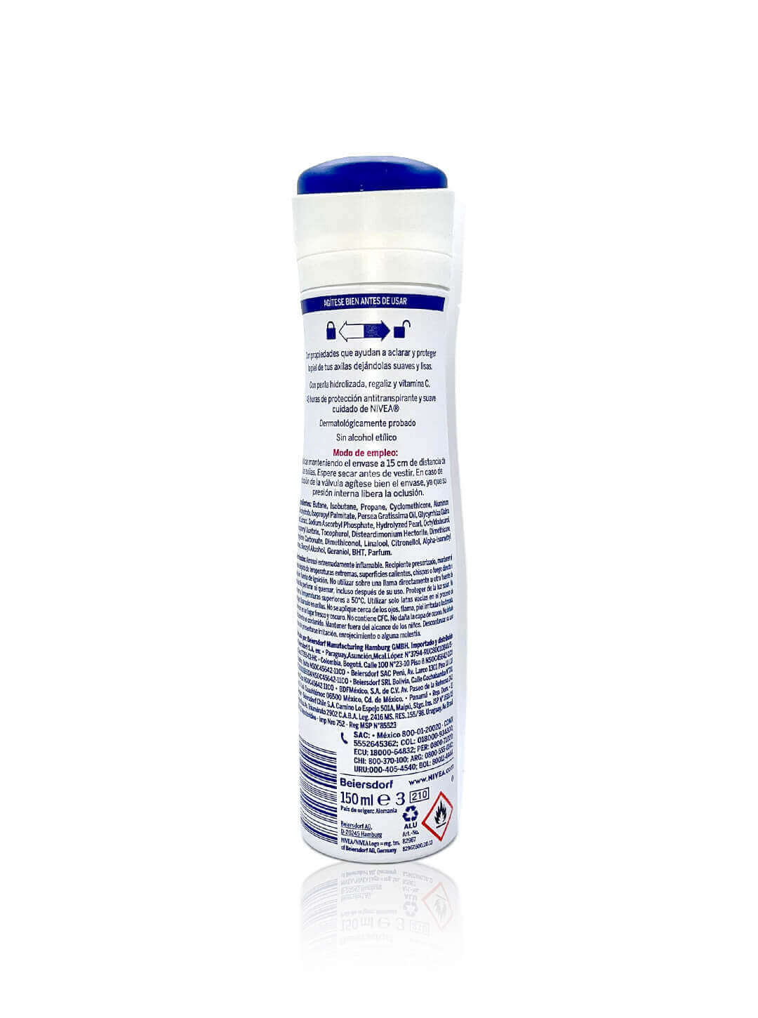 Desodorante Nivea Aclarado Natural Classic Spray 150ml.